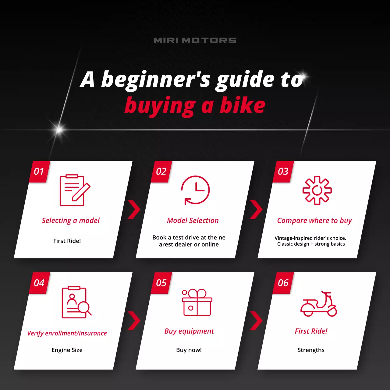 red modern motorcycle promotion