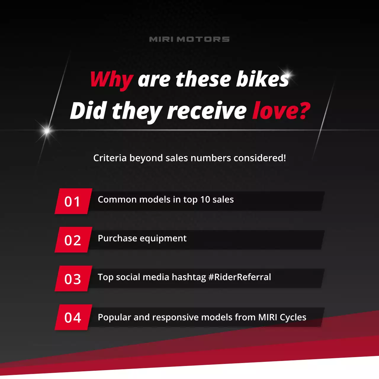 red modern motorcycle promotion