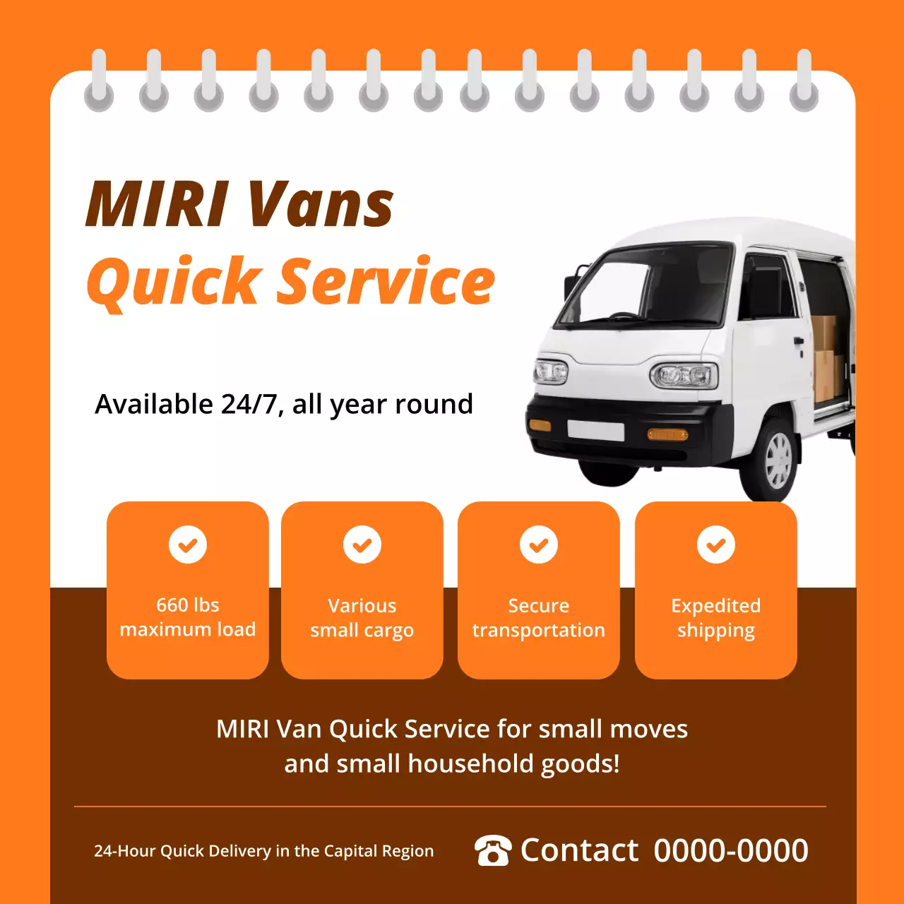 orange modern transportation promotion