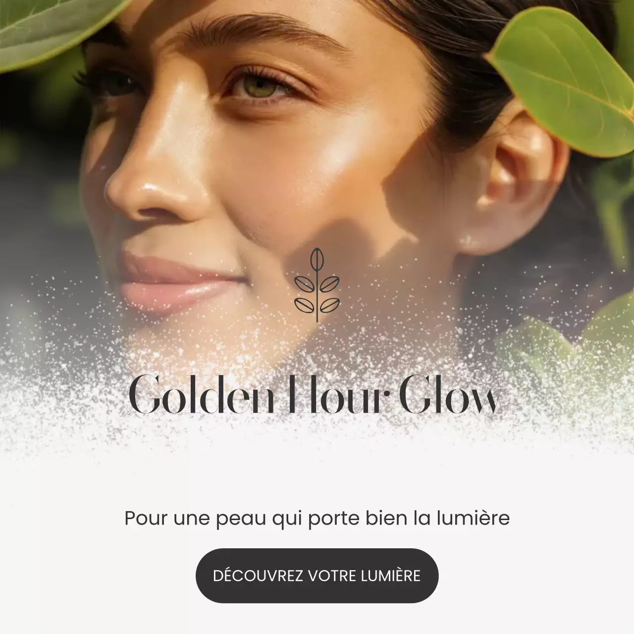 Publicité pour des soins de la peau bio et élégants