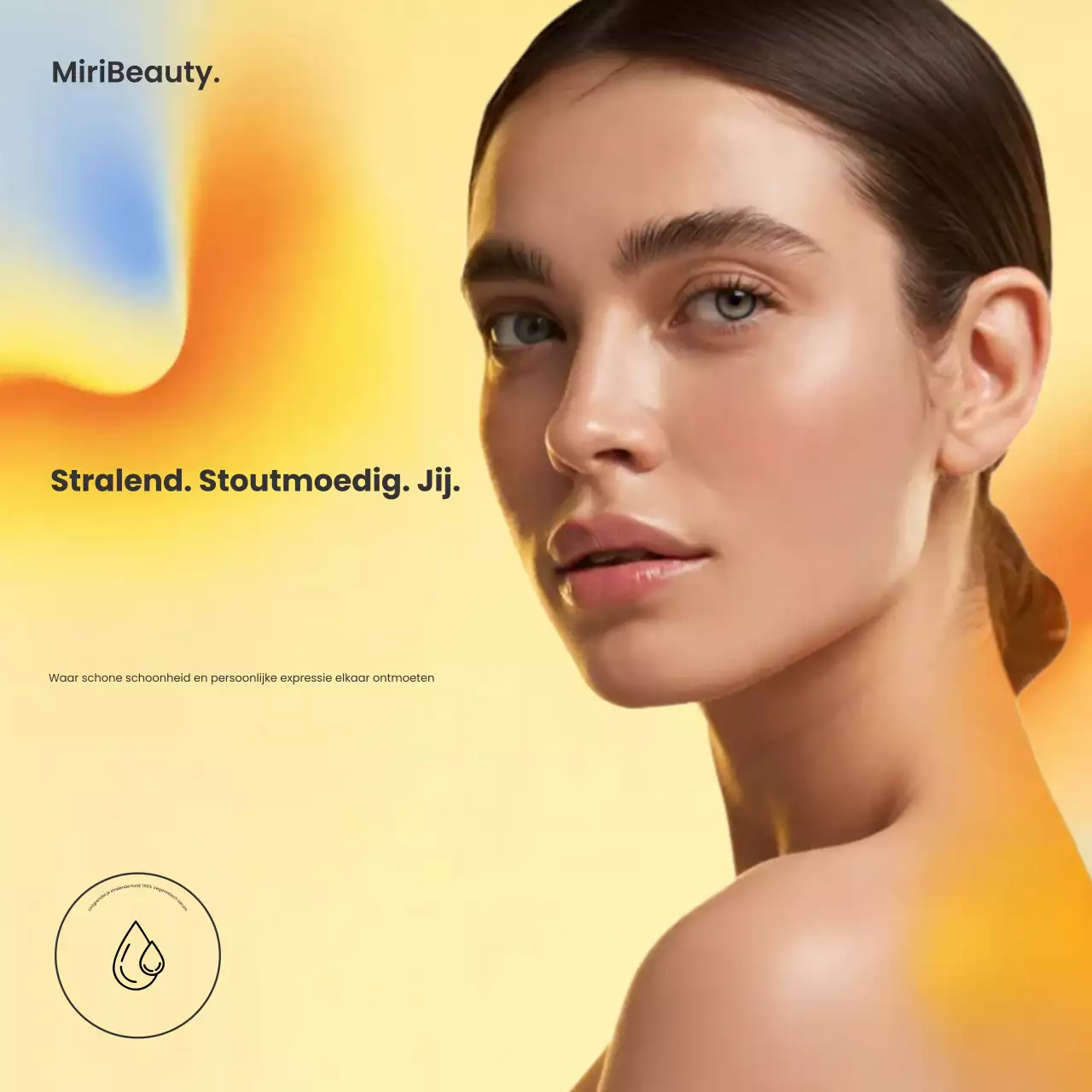 Gele moderne schoonheidsadvertentie