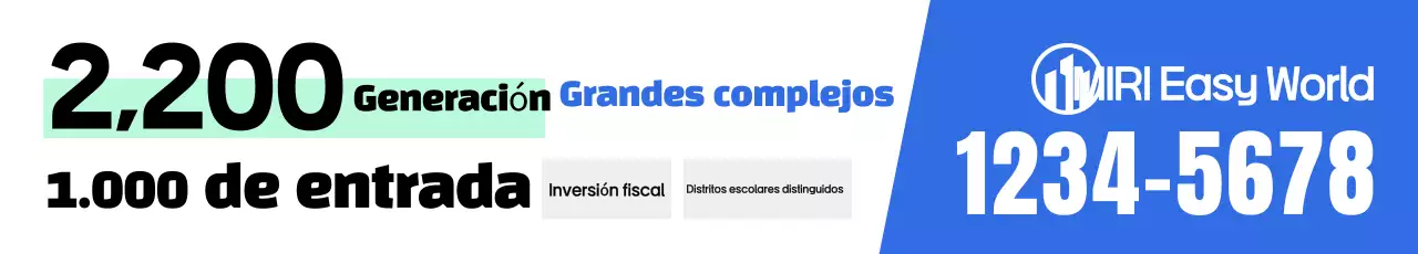 Anuncio inmobiliario moderno azul