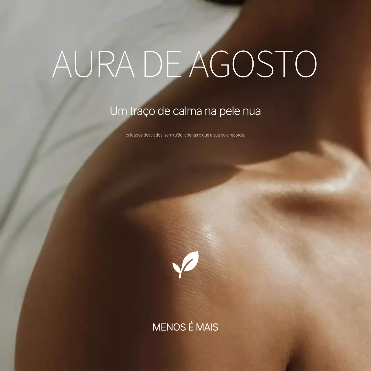 Anúncio de cuidados com a pele neutros e minimalistas