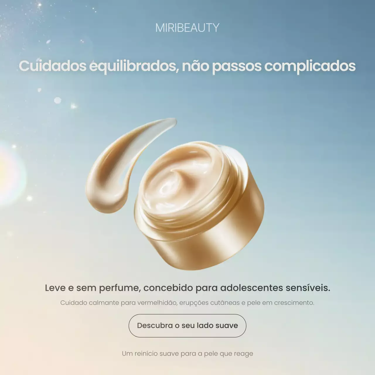 Promoção de cuidados com a pele moderna bege