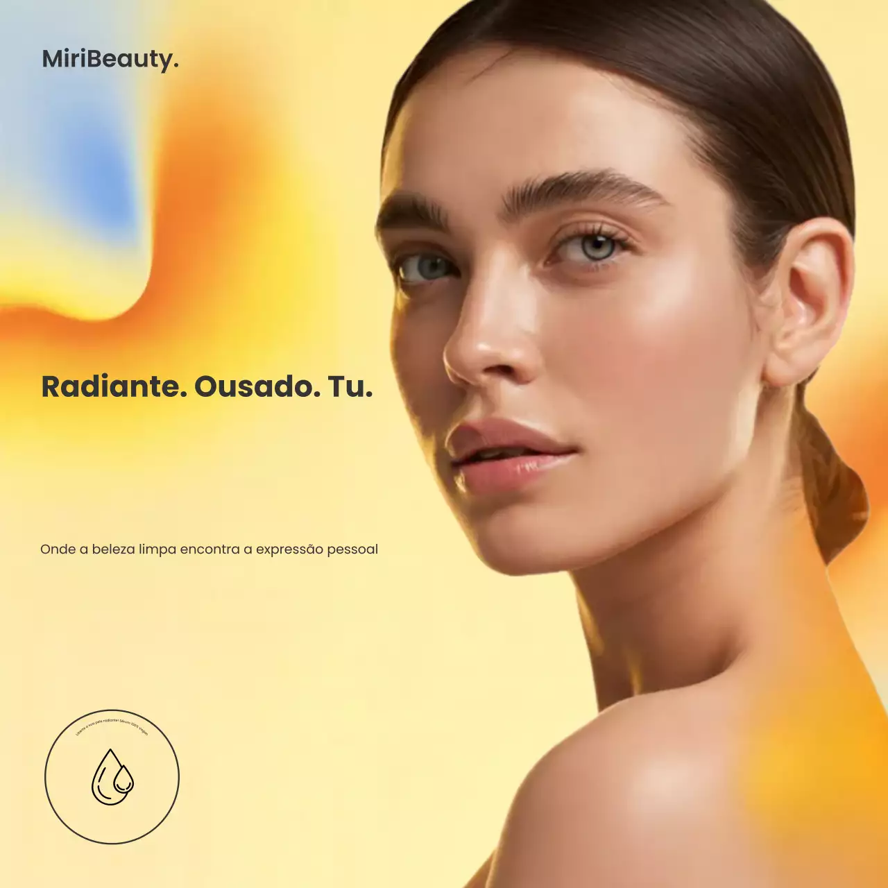 Anúncio de beleza moderna amarela