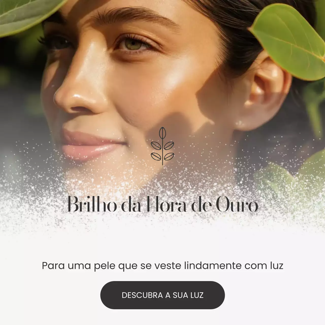 Anúncio de cuidados com a pele orgânicos e elegantes