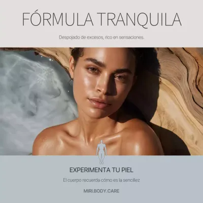 Promoción de cuidado de la piel minimalista en beige