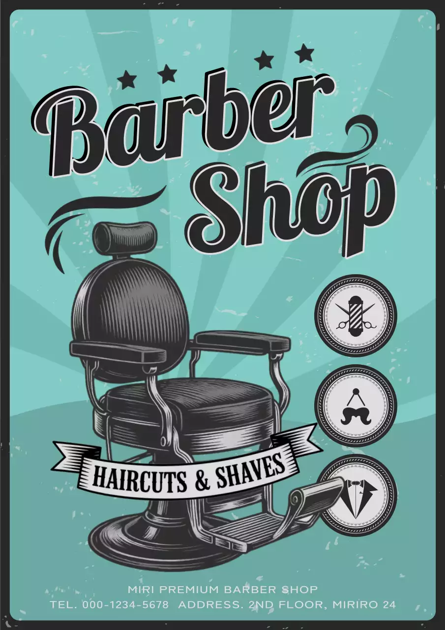 Quảng cáo tiệm cắt tóc Mint Vintage