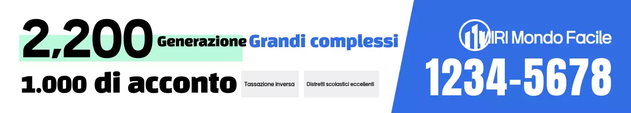 Pubblicità immobiliare moderna blu