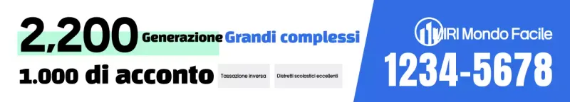 Pubblicità immobiliare moderna blu