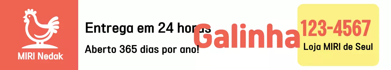 Anúncio de entrega simples vermelho