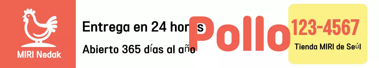 Anuncio de entrega simple en rojo