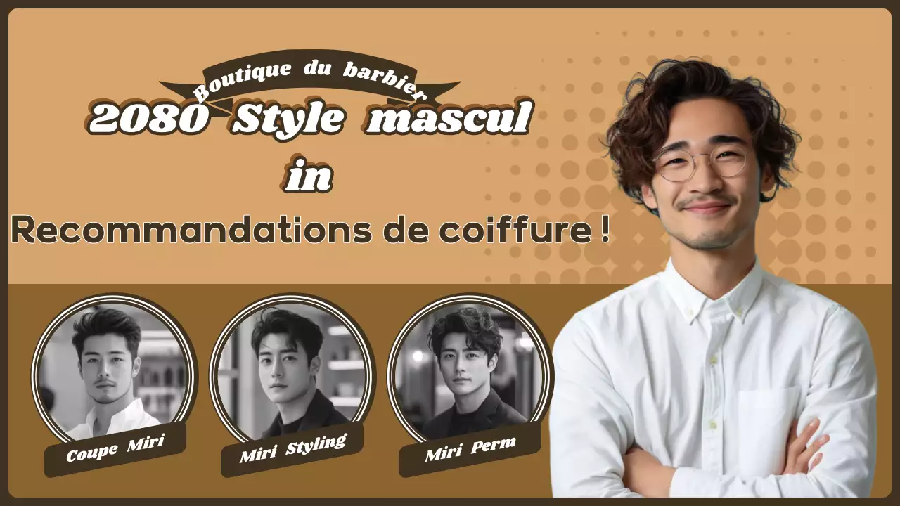 Publicité pour une coiffure moderne brune