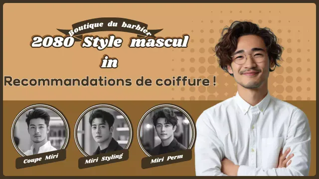 Publicité pour une coiffure moderne brune