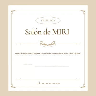 Oferta de empleo en Beige Classic Hair Salon