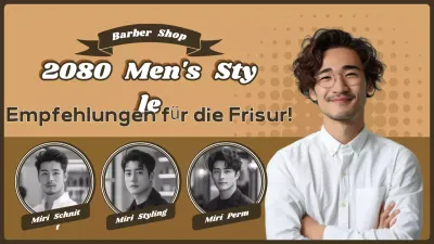 Braune moderne Frisur Werbung