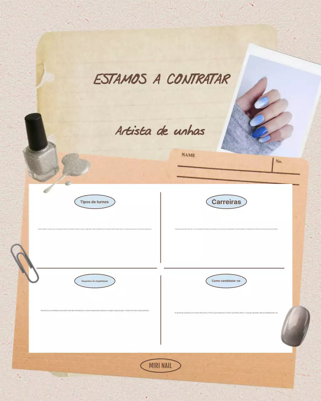 Recrutamento Bege Vintage