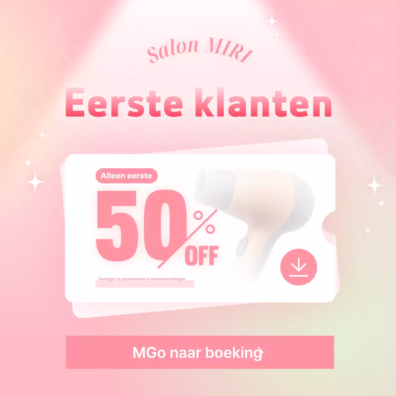 Pink Simple Beauty Salon Korting