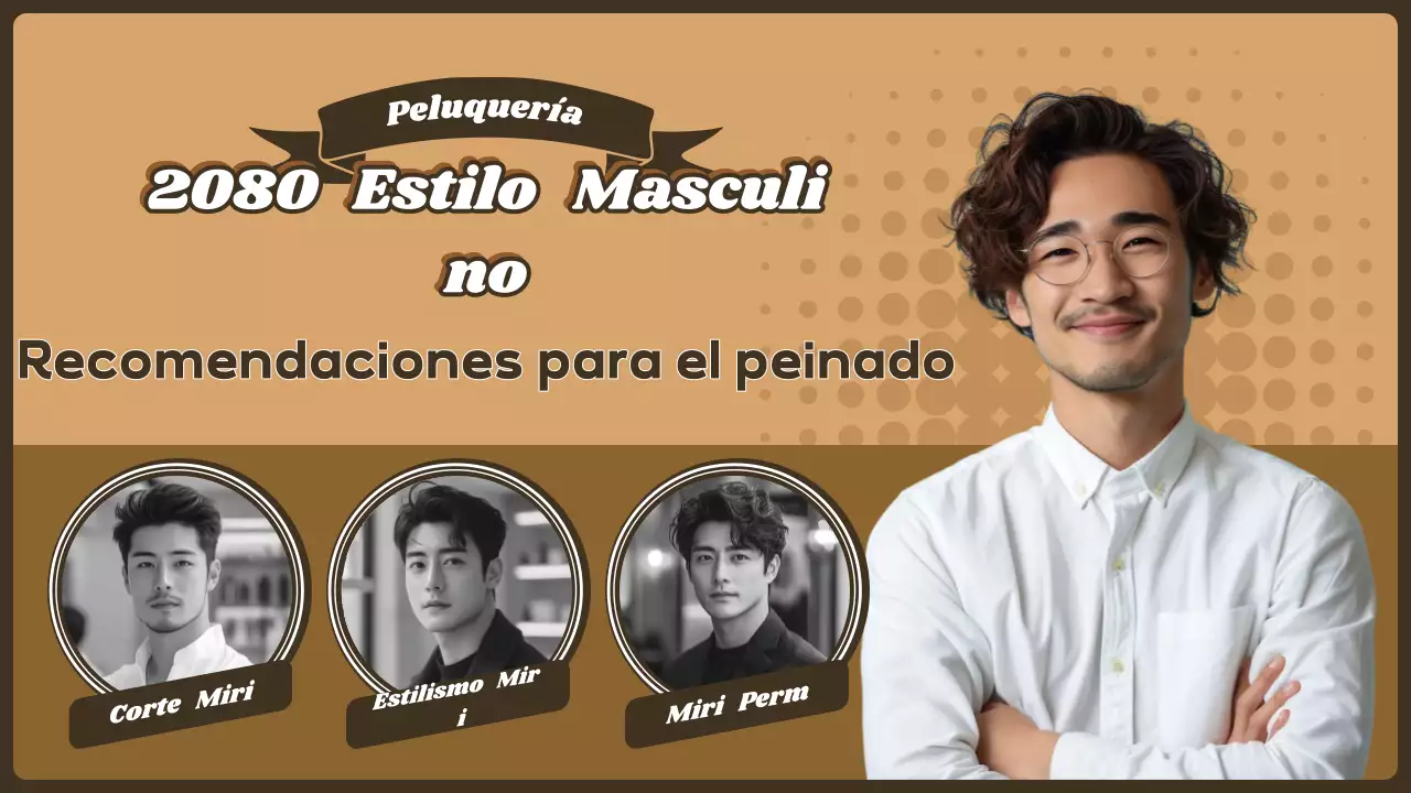 Anuncio de peinado moderno marrón