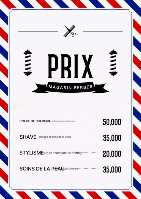 Guide des prix des salons de coiffure vintage bleus