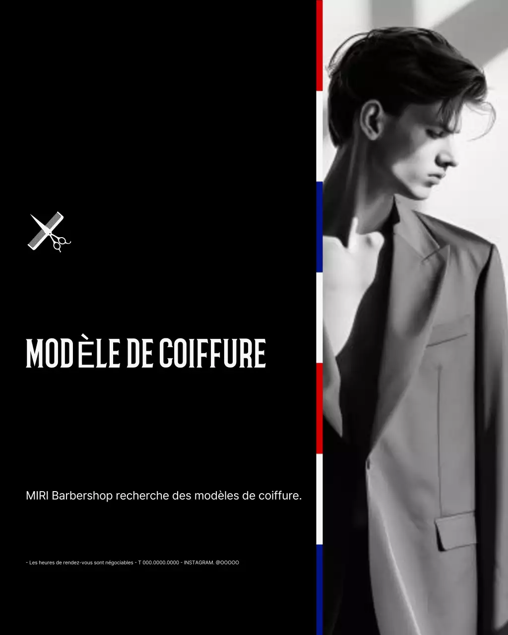 Promotion du salon de coiffure moderne Gray