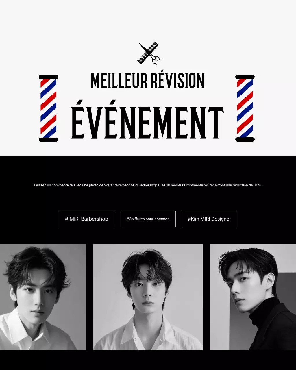 Promotion du salon de coiffure moderne Gray