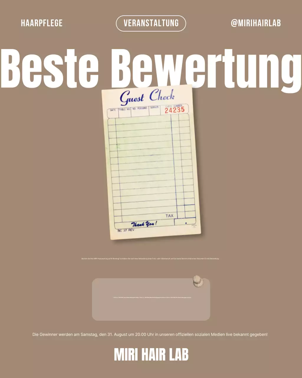 Beige Modern Haircare Werbung