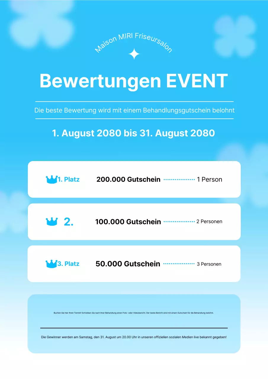 Sky Blue Clean Veranstaltungsleitfaden
