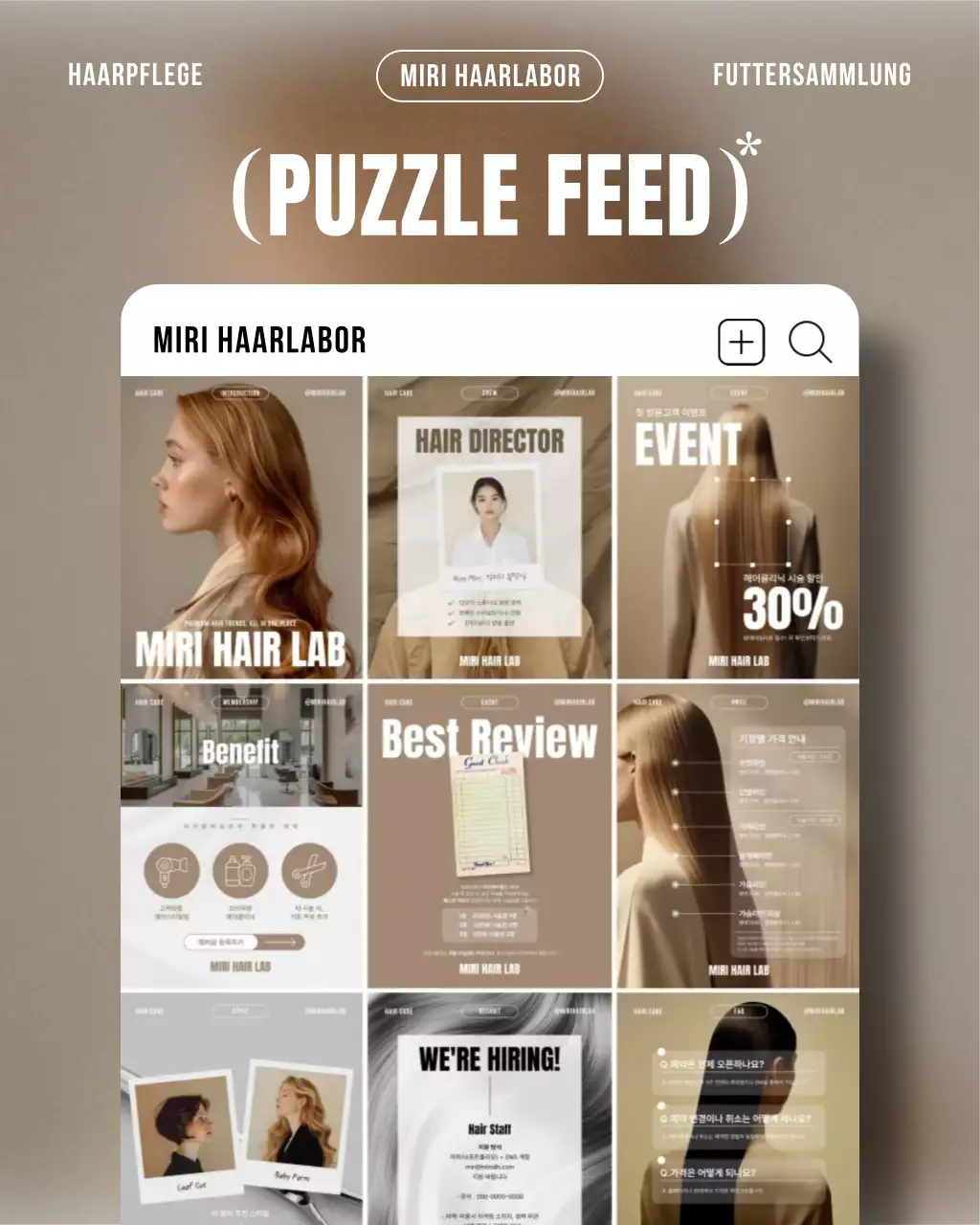 Beige Modern Haircare Werbung