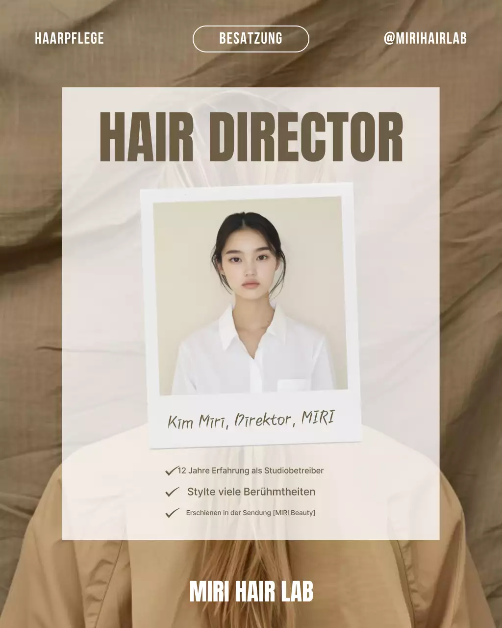 Beige Modern Haircare Werbung