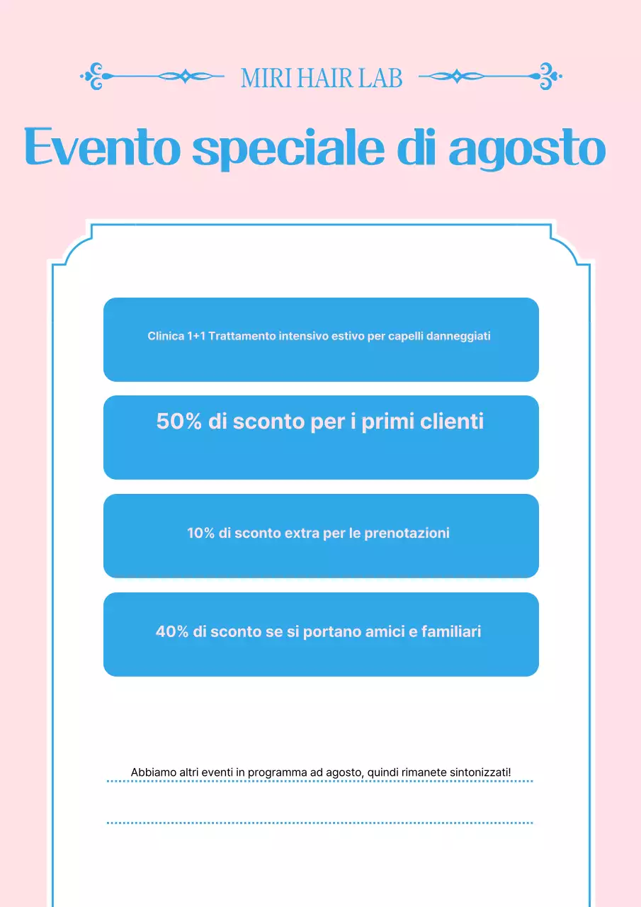Guida agli eventi semplici rosa