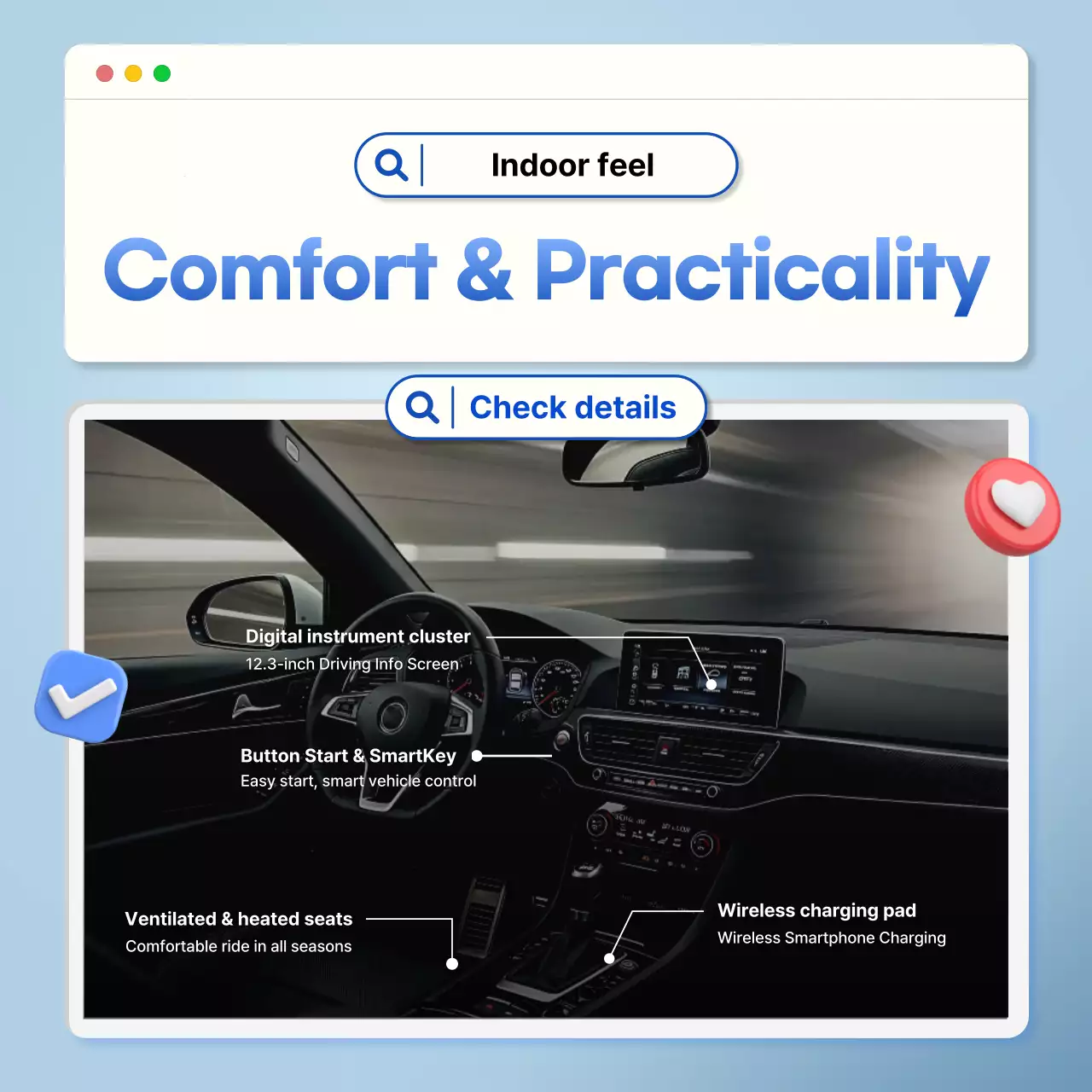 blue modern hybrid cars advertisement