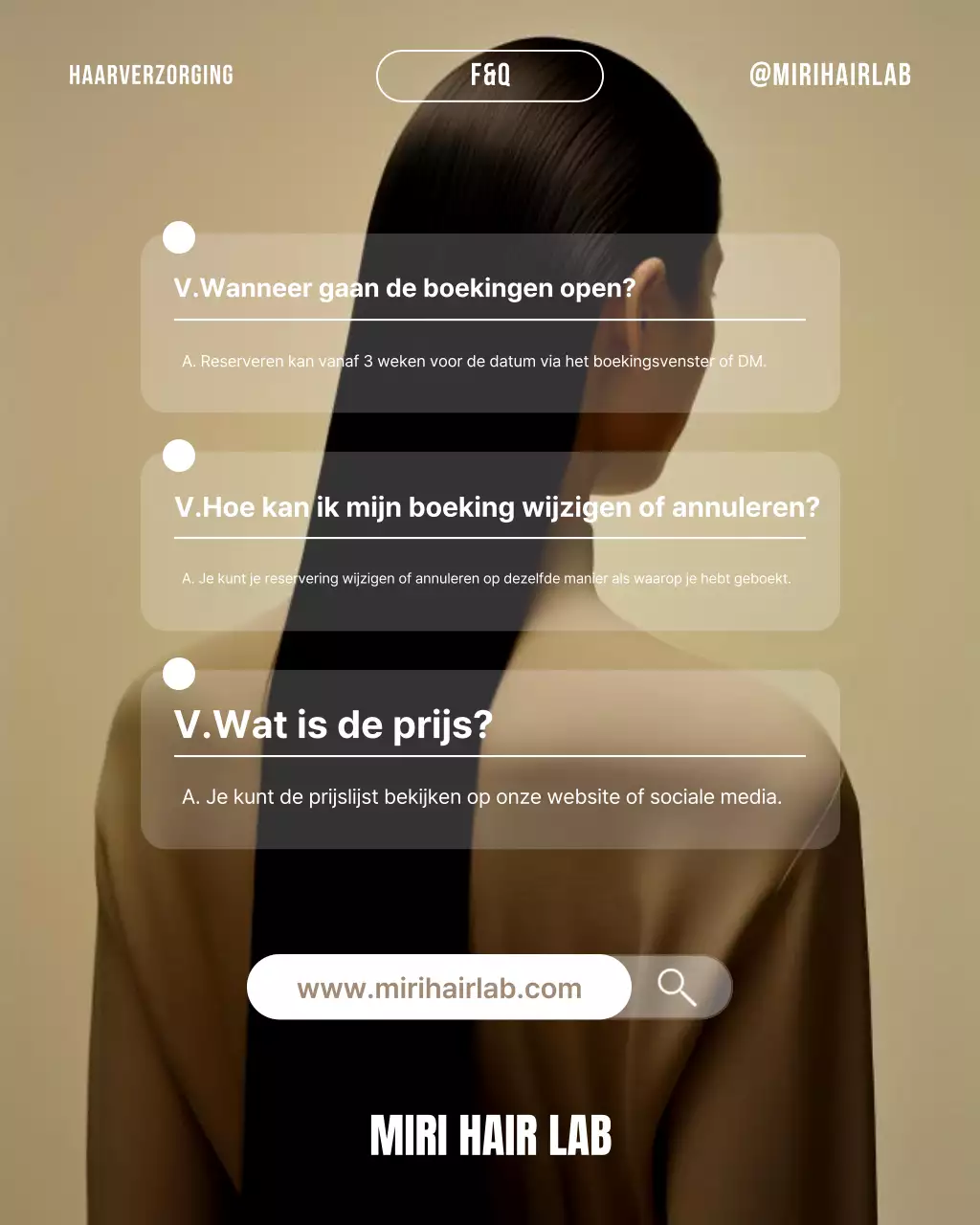 Beige moderne haarverzorgingsadvertentie