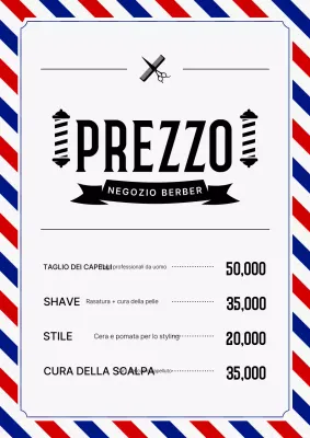 Guida ai prezzi del barbiere Blue Vintage