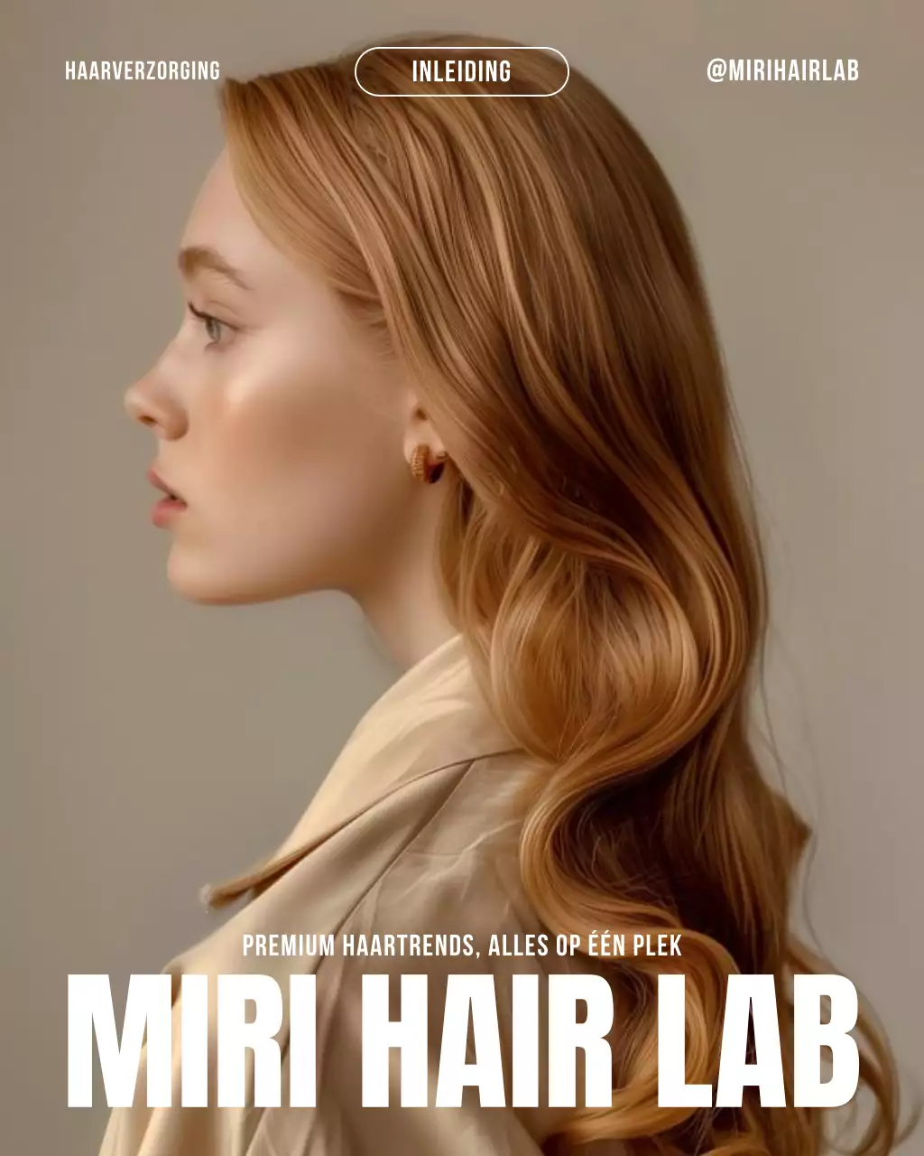 Beige moderne haarverzorgingsadvertentie