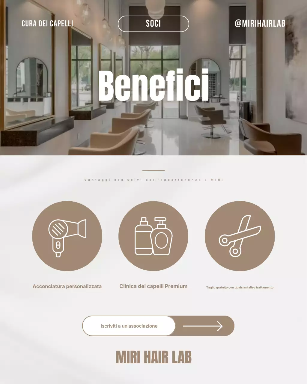 Pubblicità di Beige Modern Haircare