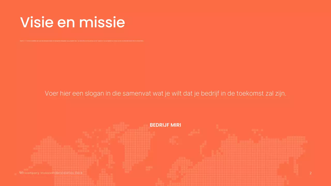 Informatielevering van het Orange Modern Investment Prospectus