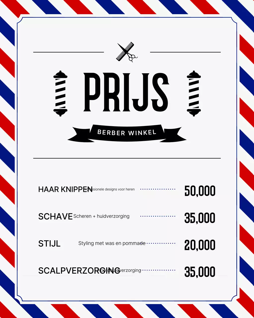 Grijze moderne kapperszaak promotie