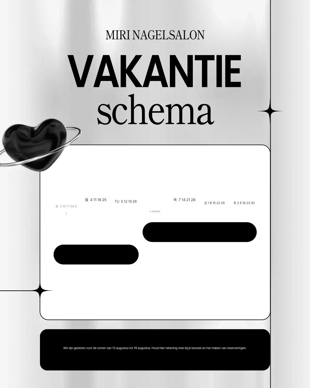 Promotie van moderne zwart-witte nagelkunst