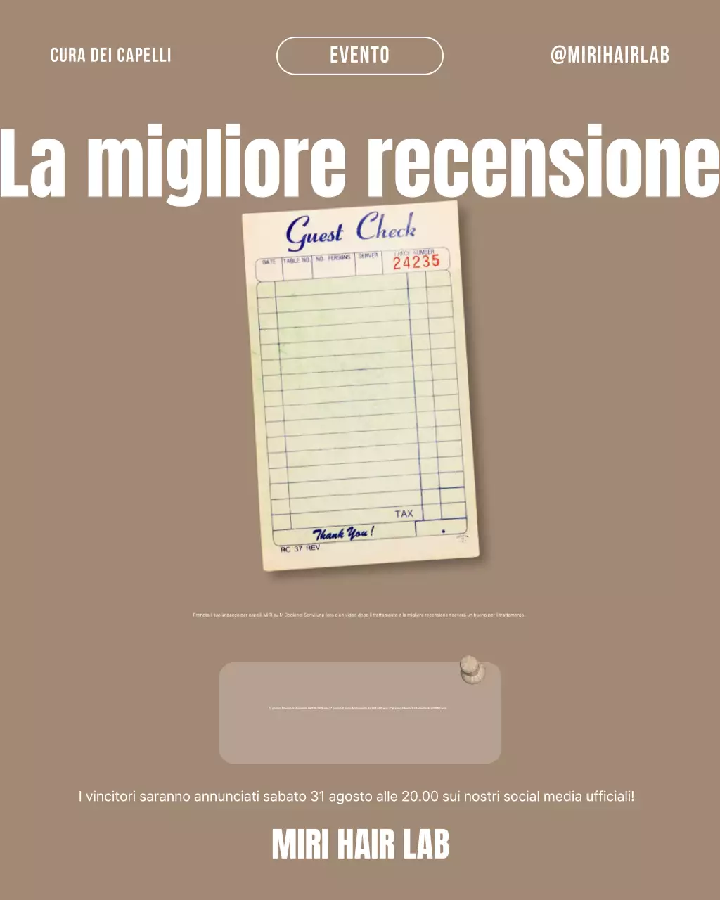 Pubblicità di Beige Modern Haircare