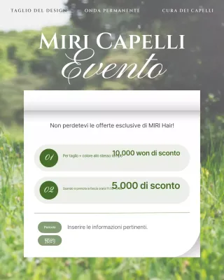 Evento di sconto del salone di bellezza Green Clean