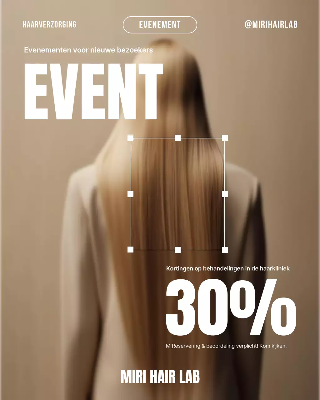 Beige moderne haarverzorgingsadvertentie