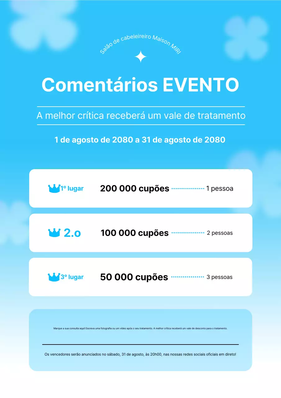 Guia de eventos Sky Blue Clean