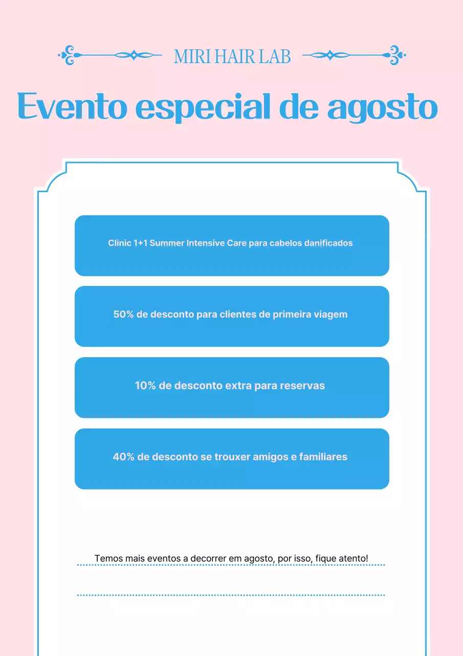 Guia de Eventos Pink Simple