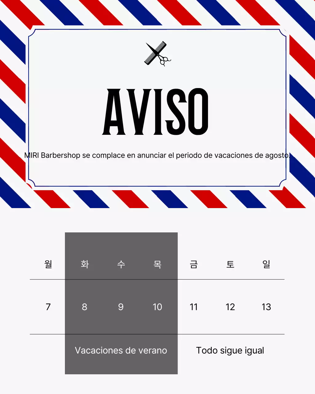 Promoción de barbería moderna gris