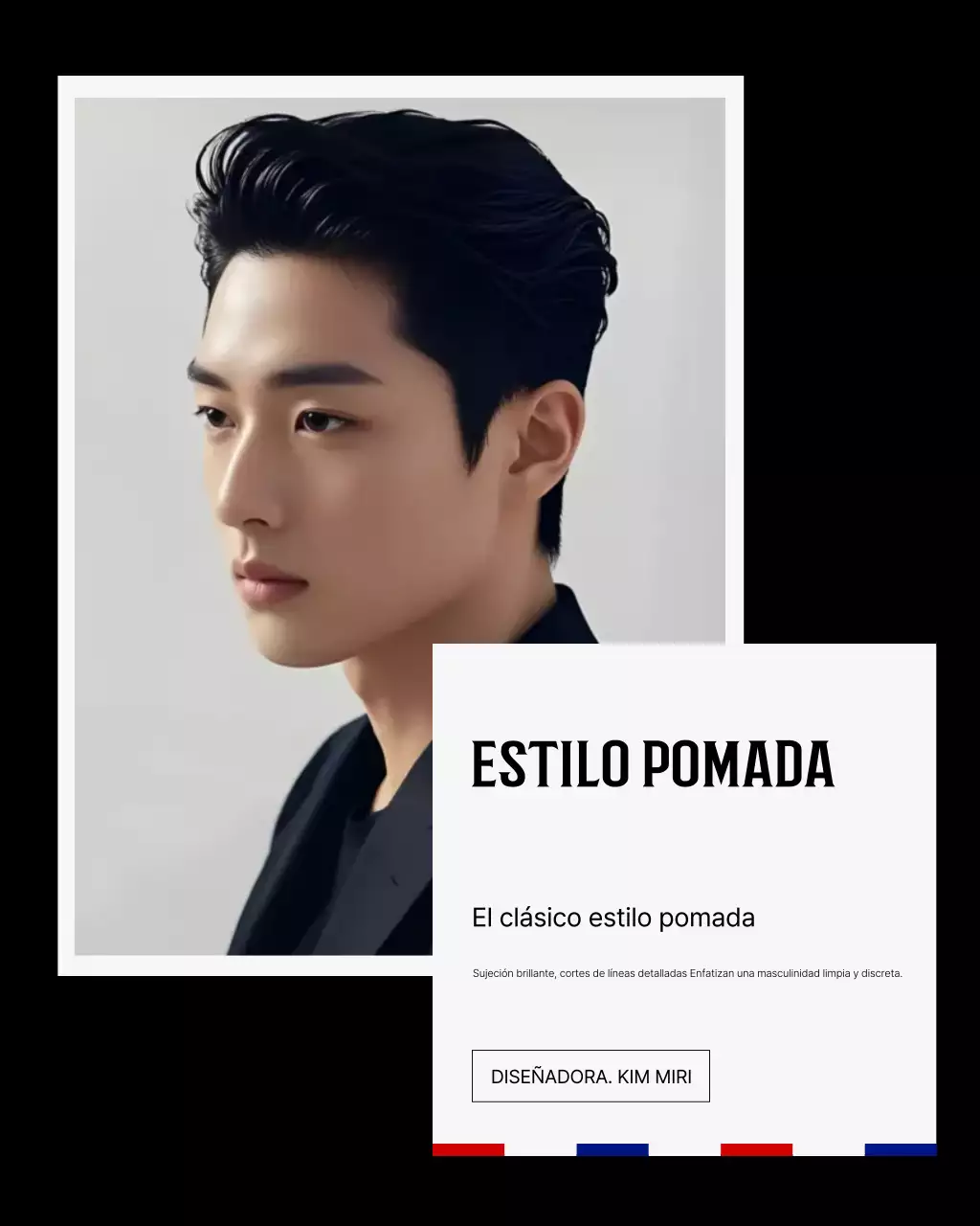 Promoción de barbería moderna gris