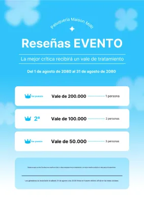Guía de eventos Sky Blue Clean