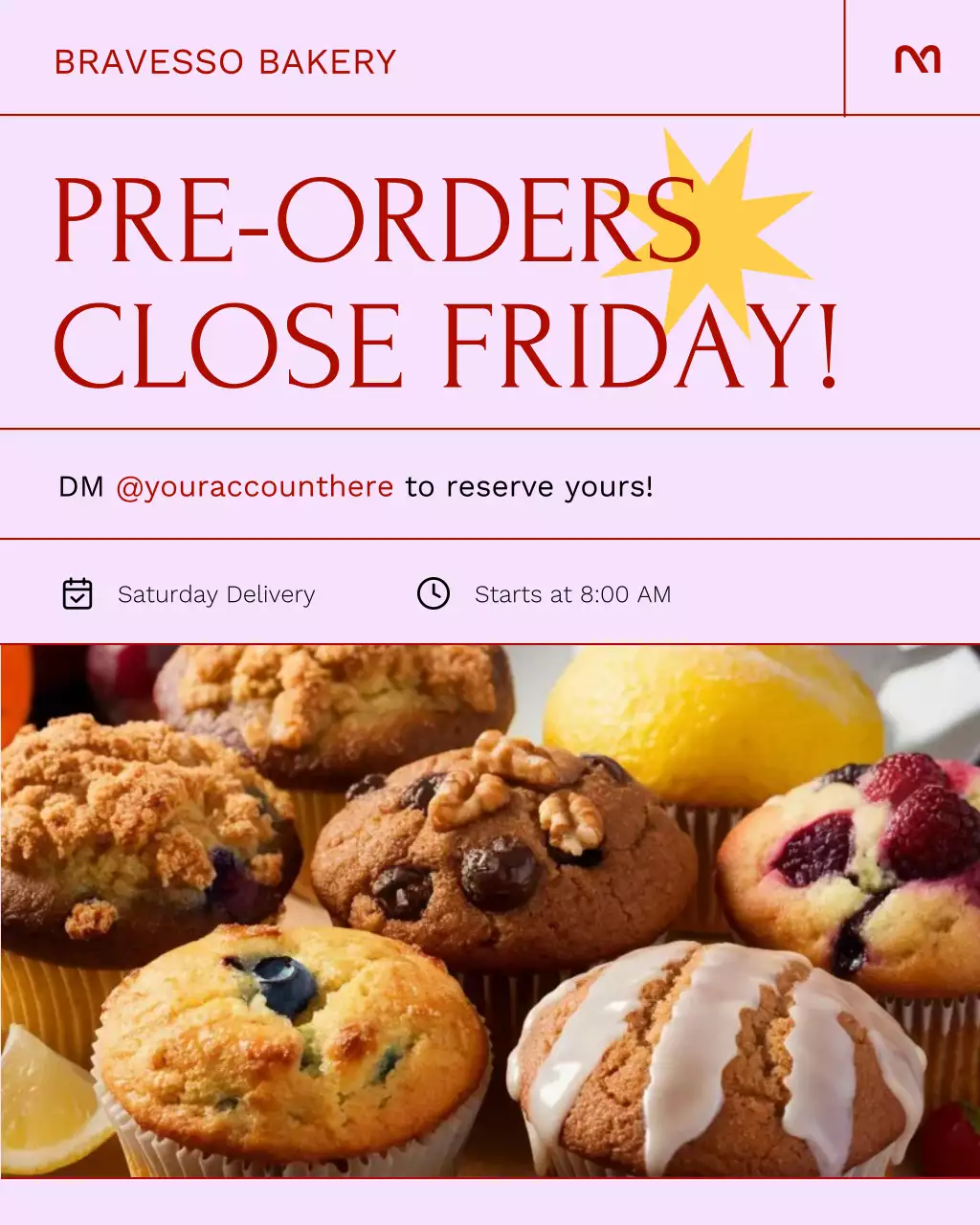 Beige Modern Grid Bakery Promotion Instagram Post