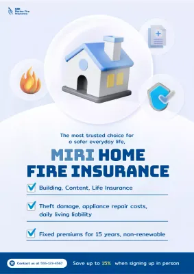 blue modern home insurance promotion