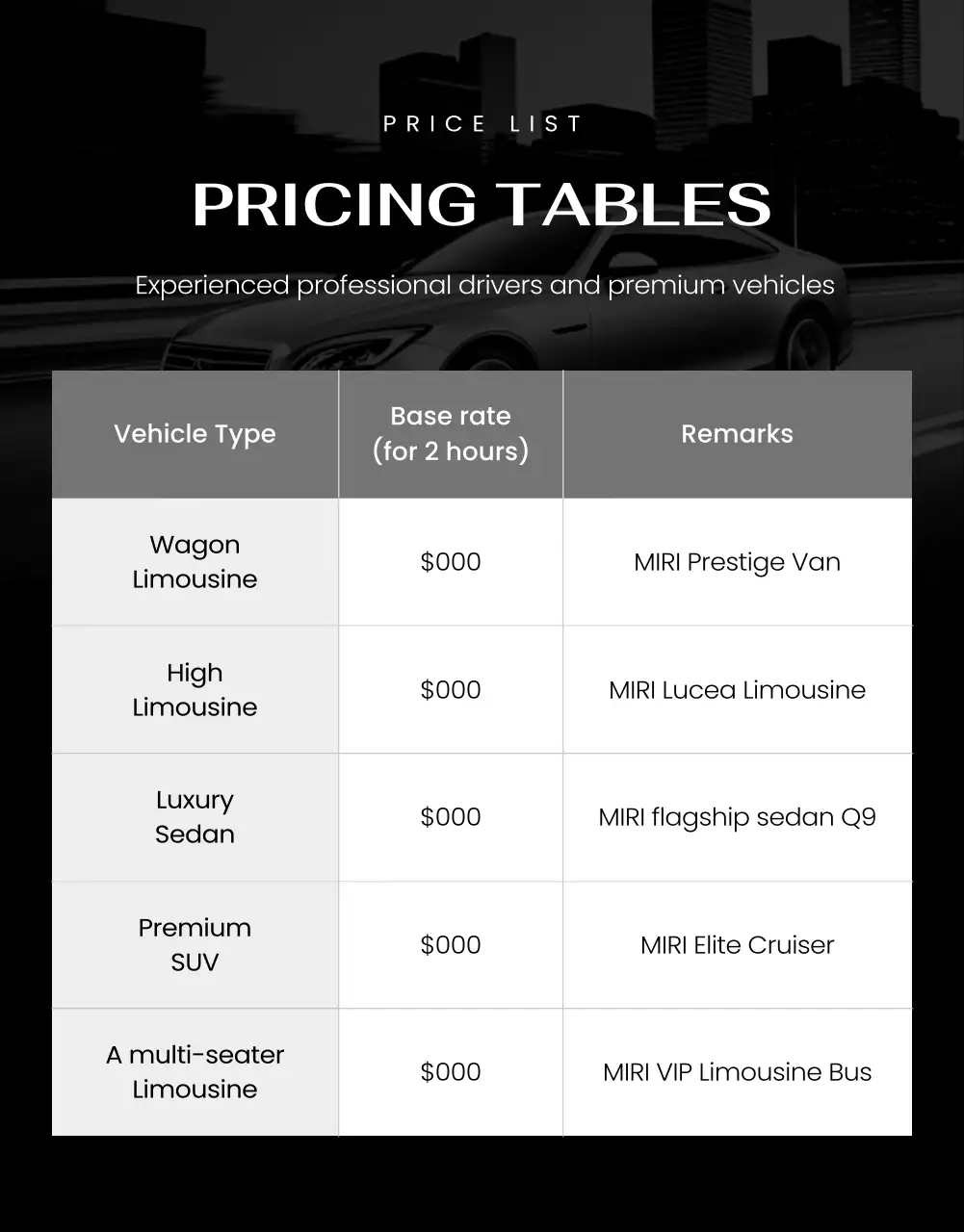 black luxury mobility promotion